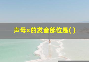 声母x的发音部位是( )